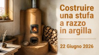 Costruire una stufa a razzo in argilla per riscaldare e cucinare