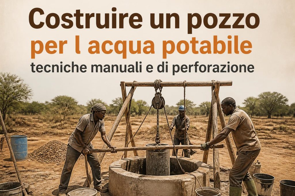 Costruire un pozzo per l’acqua potabile: tecniche manuali e di perforazione