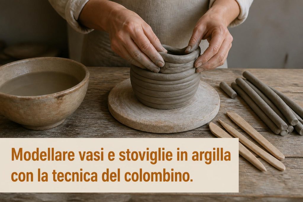 Modellare vasi e stoviglie in argilla con la tecnica del colombino