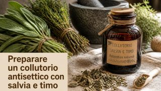 Preparare un collutorio antisettico con salvia e timo