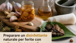 Preparare un disinfettante naturale per ferite con aglio, aceto e propoli