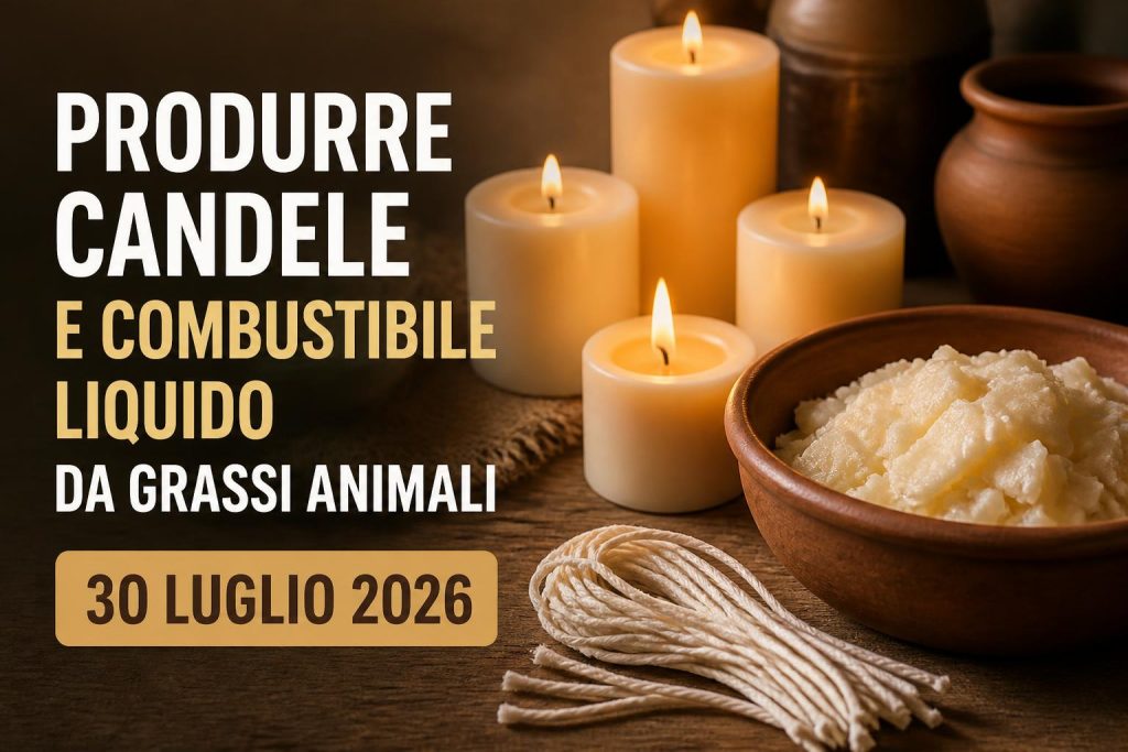 Produrre candele e combustibile liquido da grassi animali