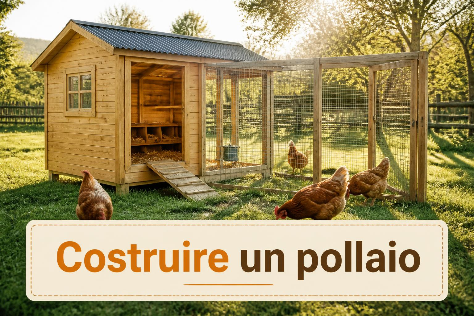 Costruire un pollaio per la produzione di uova e carne