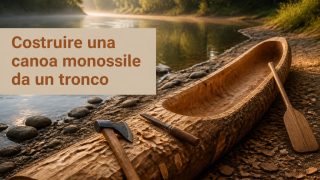 Costruire una canoa monossile da un tronco per la navigazione fluviale