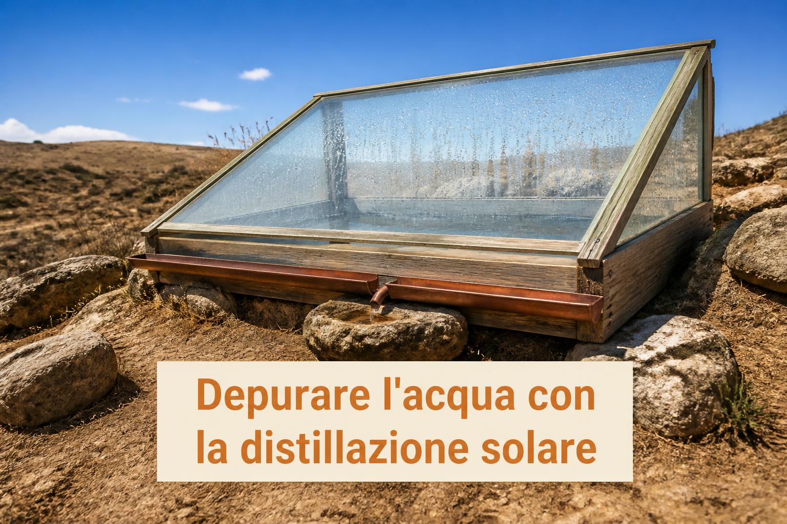 Depurare l'acqua con la distillazione solare: costruire un alambicco