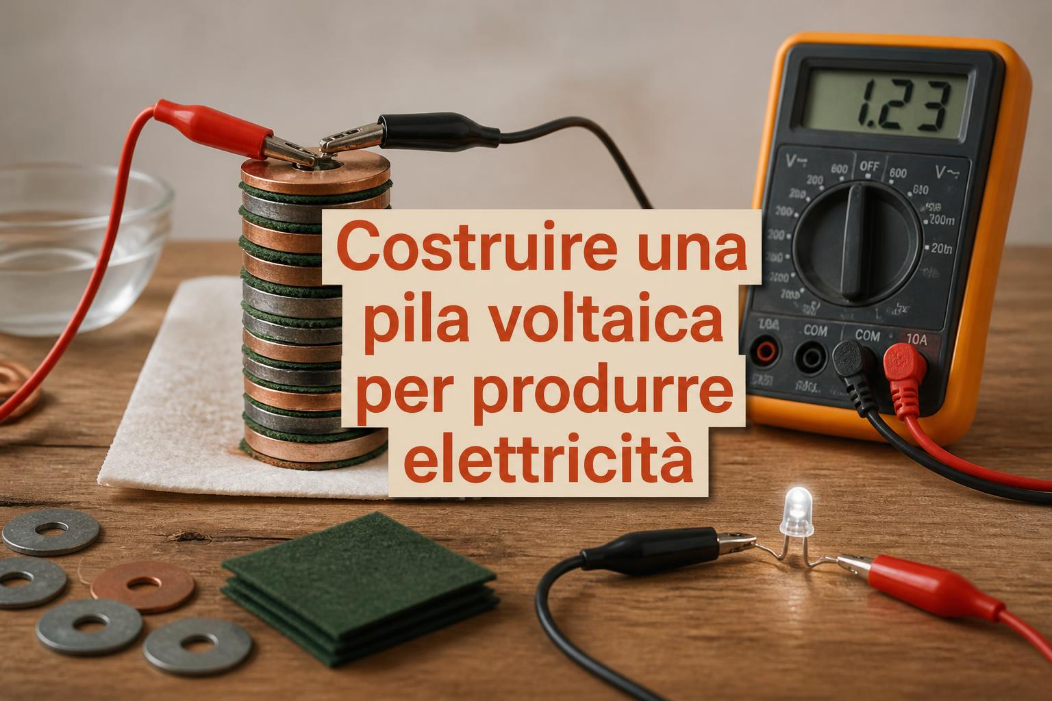 Costruire una pila voltaica per produrre elettricità