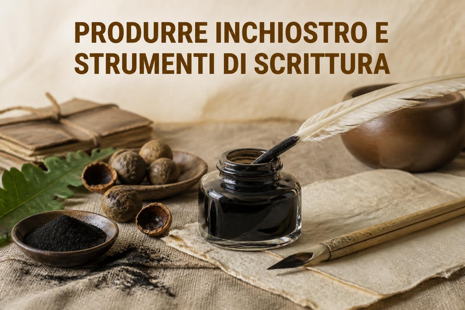 Produrre inchiostro e strumenti di scrittura artigianali