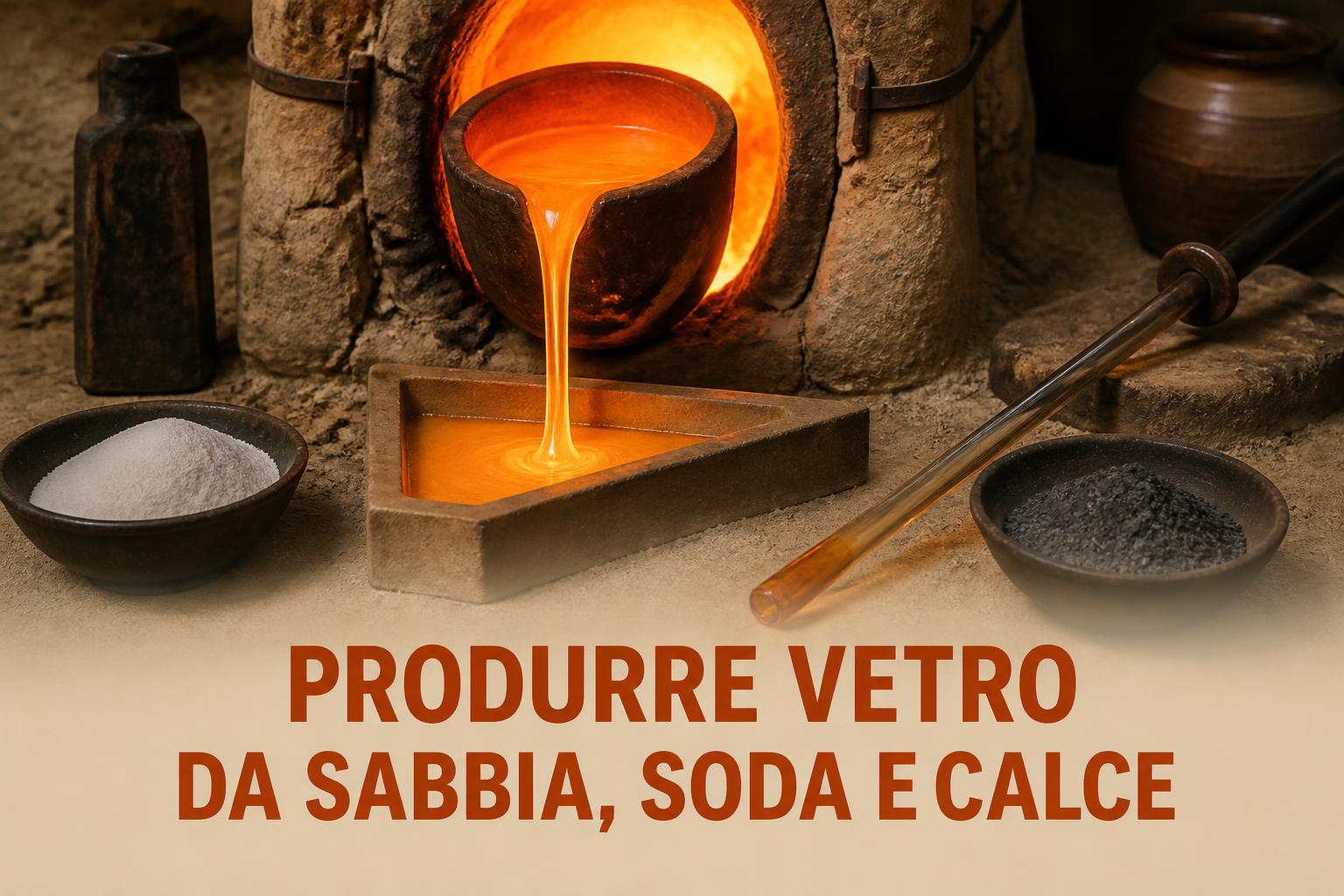 Produrre vetro da sabbia, soda e calce
